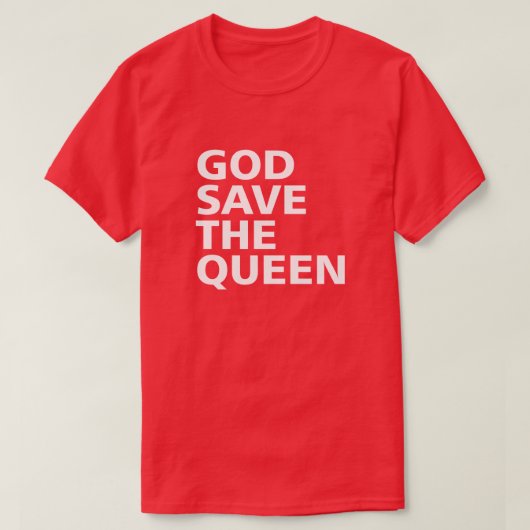 GOD BESPAAR DE KONINGIN T-SHIRT (Design voorkant)