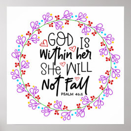 GOD bevindt zich in haar Poster