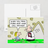 god bidt wacht briefkaart (Voorkant / Achterkant)