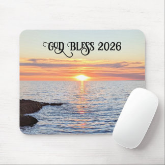God Bless 2026 New Year Golden Sunset Photo Muismat