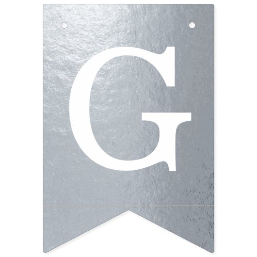 God Bless 4 Letters Name Silver Baptism Communemen Vlaggetjes (Tweede vlag)