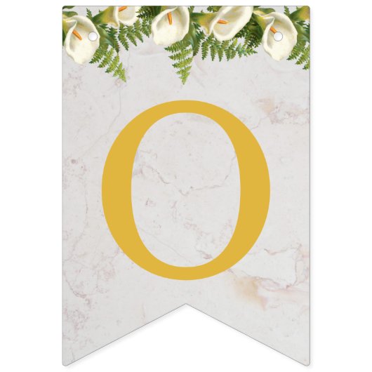 God Bless 6 brieven Floral Calla doop communie Vlaggetjes (Tweede vlag)