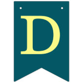 God Bless 6 Letters Boy Blauwgroen Baptisme Commun Vlaggetjes (Derde vlag)