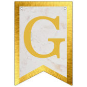 God Bless 6 Letters Gouden Marmer Doop Eerste Comm Vlaggetjes (Eerste vlag)