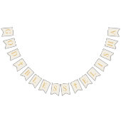 God Bless 6 Letters Ivory & Gold Baptism Communion Vlaggetjes (Alle)