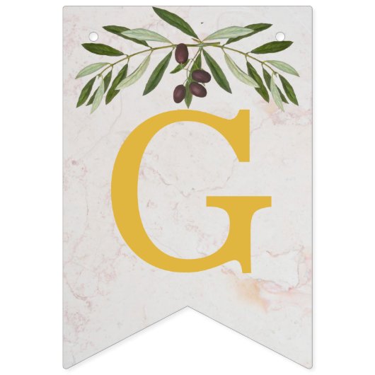 God Bless 6 Letters Olive Leaves Baptisme Commune Vlaggetjes (Eerste vlag)