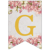 God Bless 6 Letters Roze Orchideeën Doopsel Eerste Vlaggetjes (Eerste vlag)