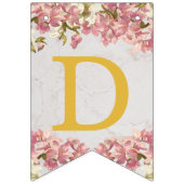 God Bless 6 Letters Roze Orchideeën Doopsel Eerste Vlaggetjes (Derde vlag)