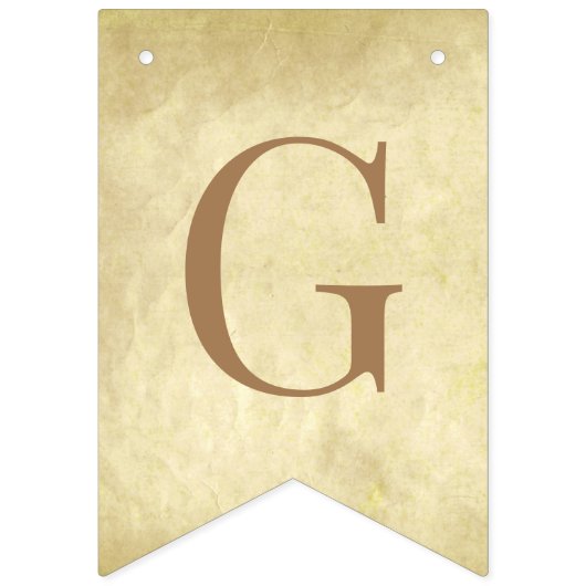 God Bless 7 Letters Brown Parchment Confirmation Vlaggetjes (Tweede vlag)