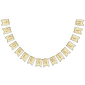 God Bless 7 Letters Bruin Perkament Bevestiging Vlaggetjes (Alle)