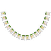 God Bless 7 Letters Foliage Fern Baptisme Commune Vlaggetjes (Alle)