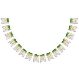 God Bless 7 Letters Foliage Fern Baptisme Commune Vlaggetjes