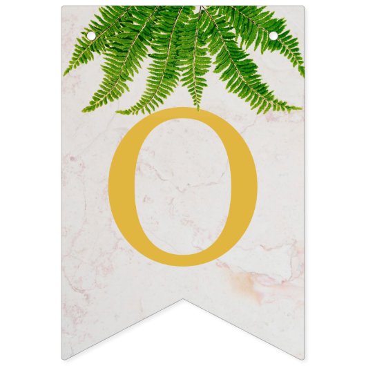 God Bless 7 Letters Foliage Fern Baptisme Commune Vlaggetjes (Derde vlag)