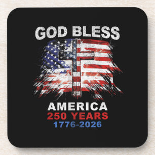 God Bless America 250 Jaar 1776-2026 Christelijk K Bier Onderzetter