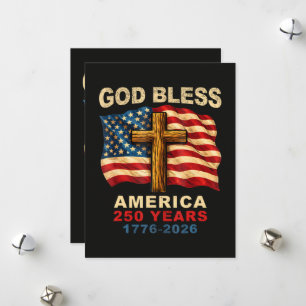 God Bless America 250 Jaar 1776-2026 Feestdagenkaart