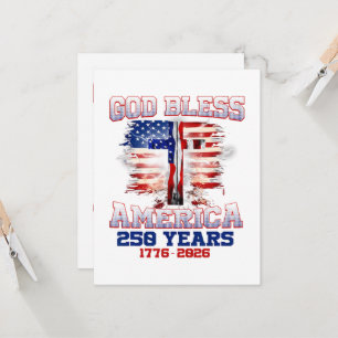 God Bless America 250 Jaar 1776 2026 Kaart