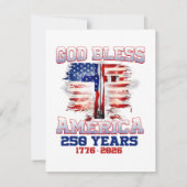 God Bless America 250 Jaar 1776 2026 Kaart (Achterkant)