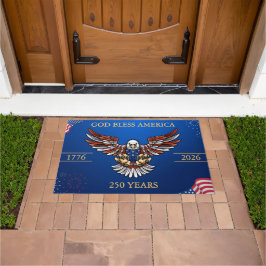 God Bless America 250 Jaar Patriottische Adelaar Deurmat