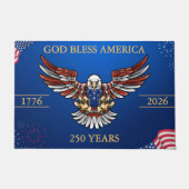 God Bless America 250 Jaar Patriottische Adelaar Deurmat (Voorkant)