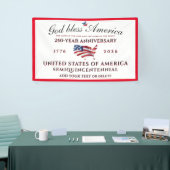 God Bless America 250 Semi-quintcentennial Rood Spandoek (Beurs)