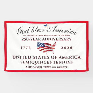 God Bless America 250 Semiquincentennial Red Spandoek