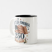 God Bless America 250e verjaardag mok (Voorkant links)
