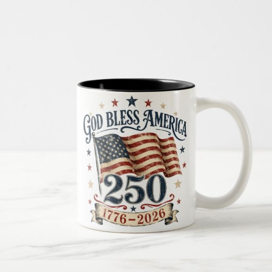 God Bless America 250e verjaardag mok (Rechts)