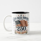 God Bless America 250e verjaardag mok (Links)
