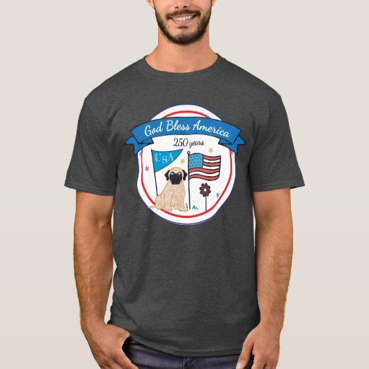 God Bless America 250yrs T-shirt (Voorkant)