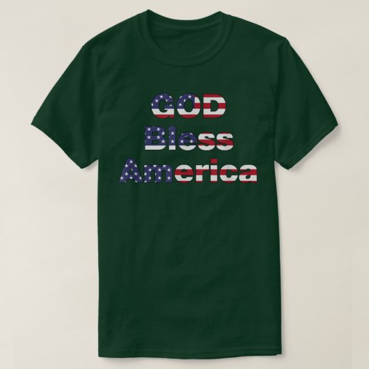 God Bless America -340 T-shirt (Design voorkant)