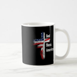 God Bless America 4 juli christelijke patriot VS Koffiemok