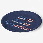 God Bless America 4 juli glitters Papieren Bordje (Gekanteld)