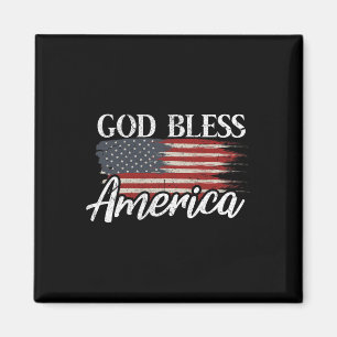 God Bless America 4 juli patriottische VS Magneet