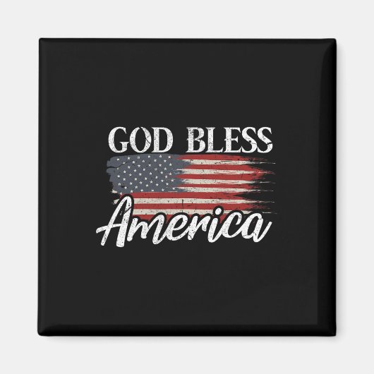 God Bless America 4 juli patriottische VS Magneet (Voorkant)