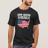 God Bless America  4 juli T-shirt (Voorkant)