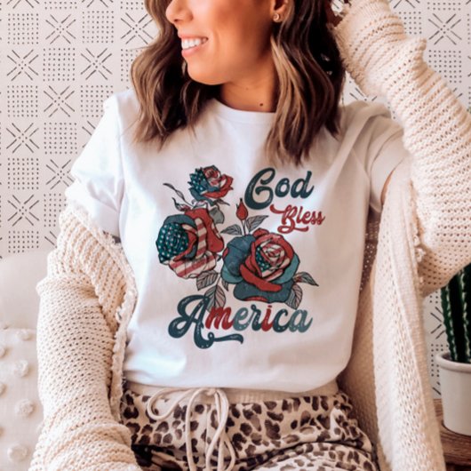 God Bless America 4th of Juli Onafhankelijkheidsda T-shirt