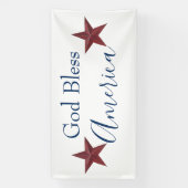 God bless America aanpasbaar Spandoek (Verticaal)