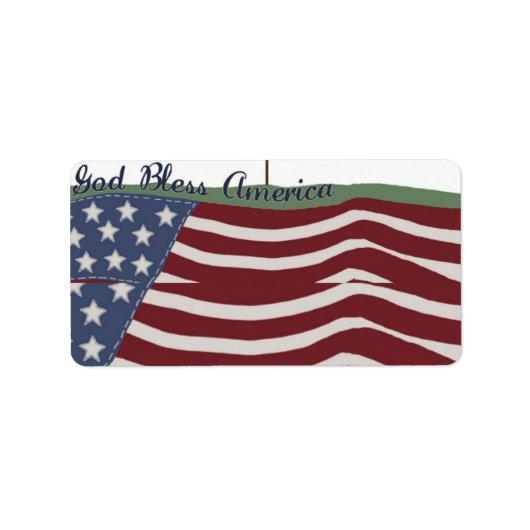 God Bless America Address Label (Voorkant)