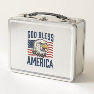 God Bless America Adelaar Patriottische Vector Ont