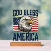 God Bless America Adelaar Patriottische Vector Ont Acryl Bord (Neutraal)