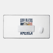 God Bless America Adelaar Patriottische Vector Ont Bureaumat (Keyboard & Muis)