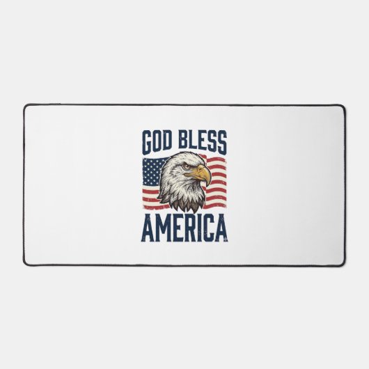 God Bless America Adelaar Patriottische Vector Ont Bureaumat (Voorkant)
