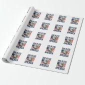 God Bless America Adelaar Patriottische Vector Ont Cadeaupapier (Uitgerold)