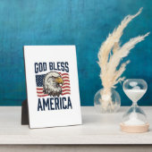 God Bless America Adelaar Patriottische Vector Ont Fotoplaat (Zijkant)