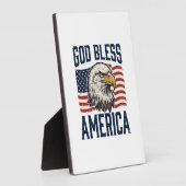 God Bless America Adelaar Patriottische Vector Ont Fotoplaat (Zijkant)