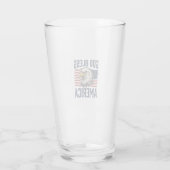 God Bless America Adelaar Patriottische Vector Ont Glas (Achterkant)