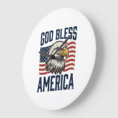 God Bless America Adelaar Patriottische Vector Ont Grote Klok (Hoek)