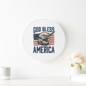 God Bless America Adelaar Patriottische Vector Ont Grote Klok (Huis)