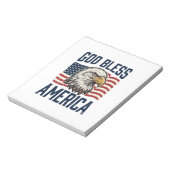 God Bless America Adelaar Patriottische Vector Ont Notitieblok (Linkerzijde)