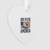 God Bless America Adelaar Patriottische Vector Ont Ornament (voorkant)
